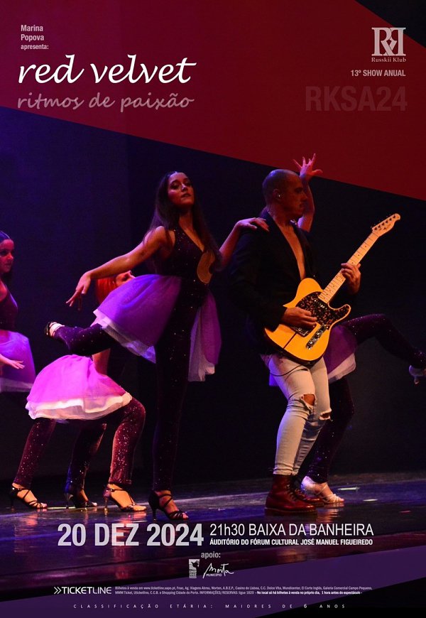 Espetáculo Red Velvet - Ritmos de Paixão, de Marina Popova