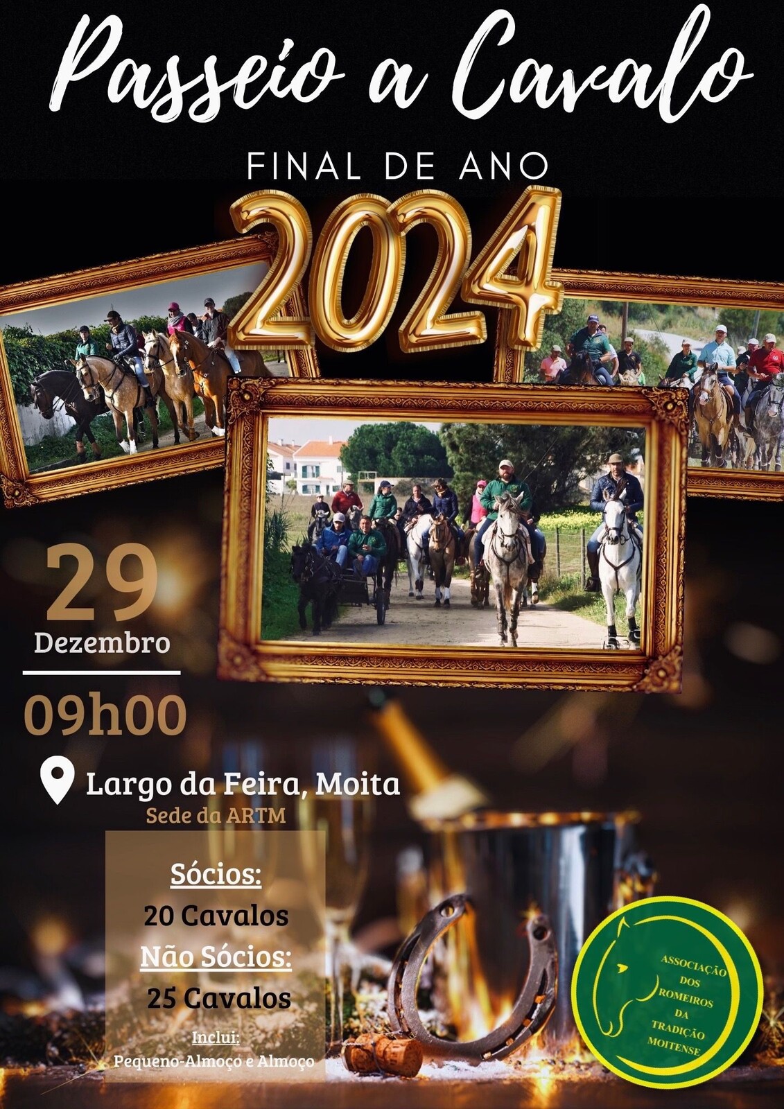 Passeio a Cavalo Final do Ano 2024 pela Associação de Romeiros Tradição Moitense