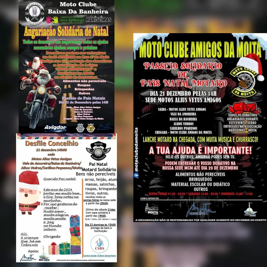 Passeio Solidário de Pais Natal Motard