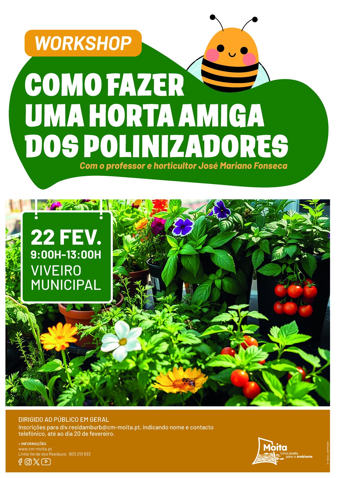 Workshop: Quer aprender a fazer uma horta amiga dos polinizadores?