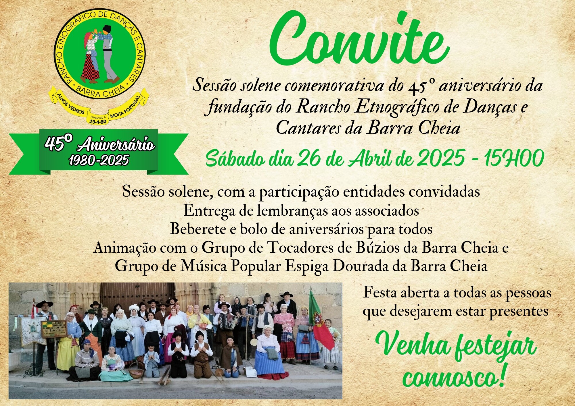 Sessão Solene comemorativa do 45º Aniversário da Fundação do Rancho Etnográfico