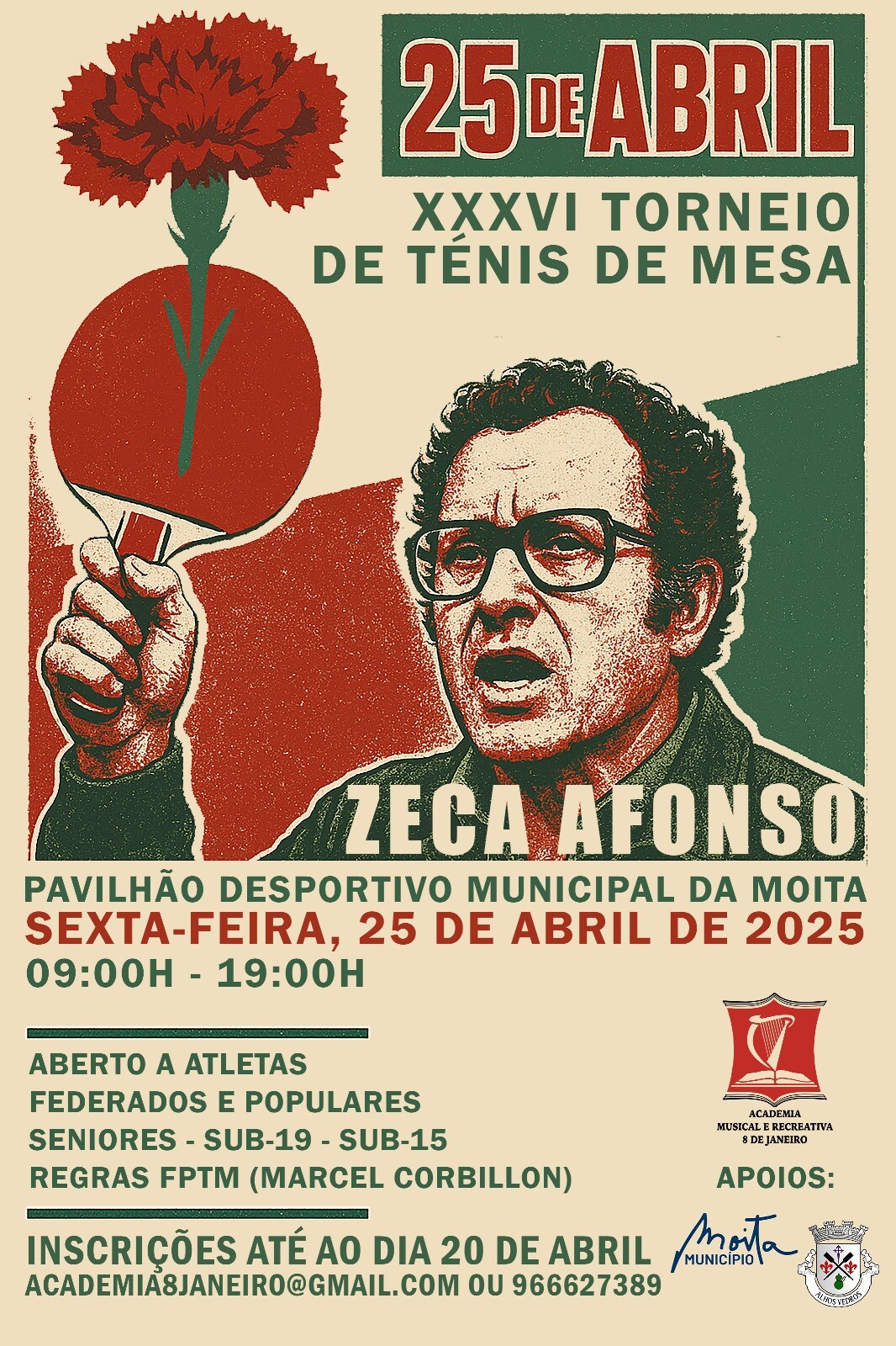 XXXVI Torneio Ténis de Mesa Zeca Afonso