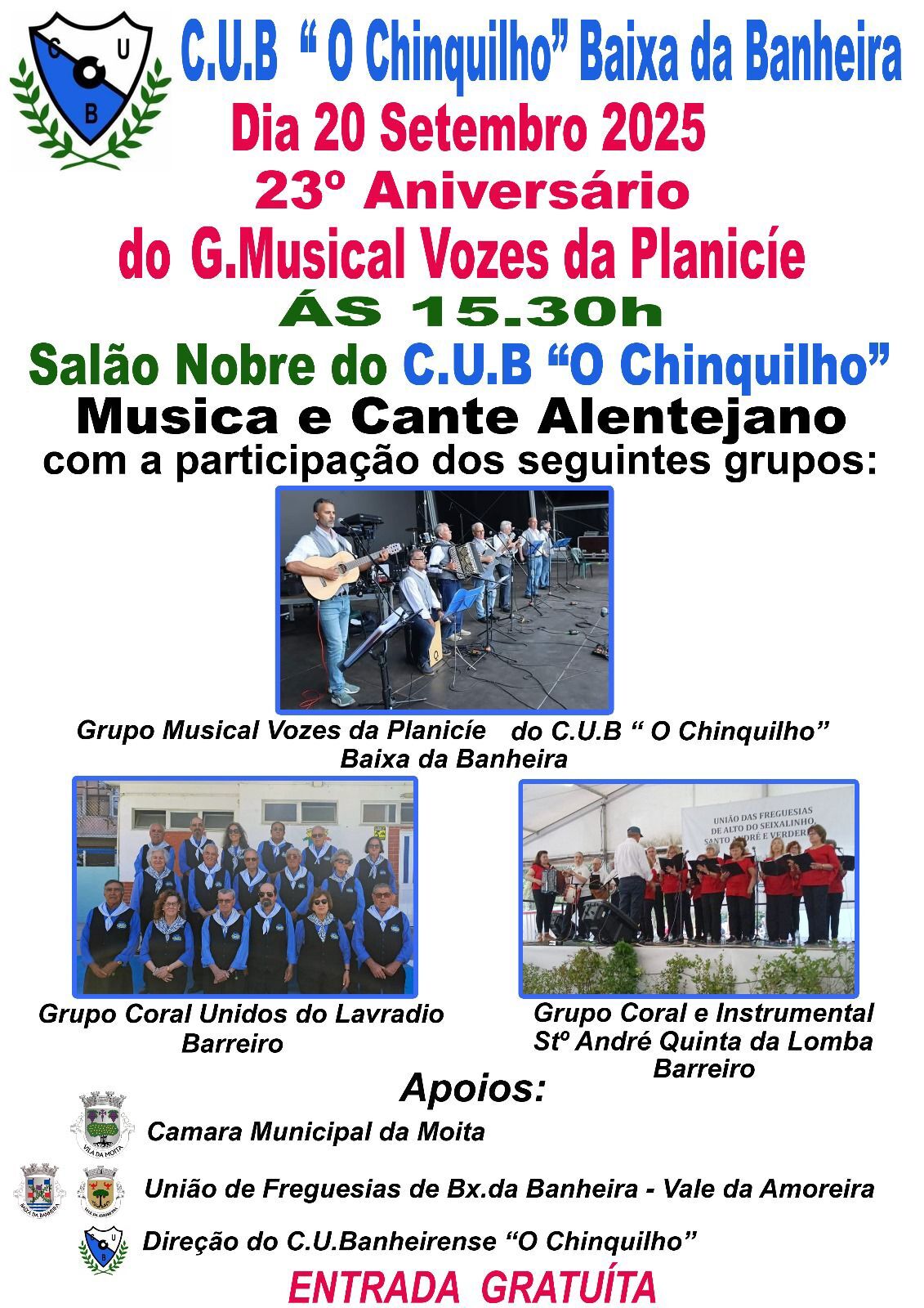 23º Aniversário do Grupo Musical Vozes da Planície