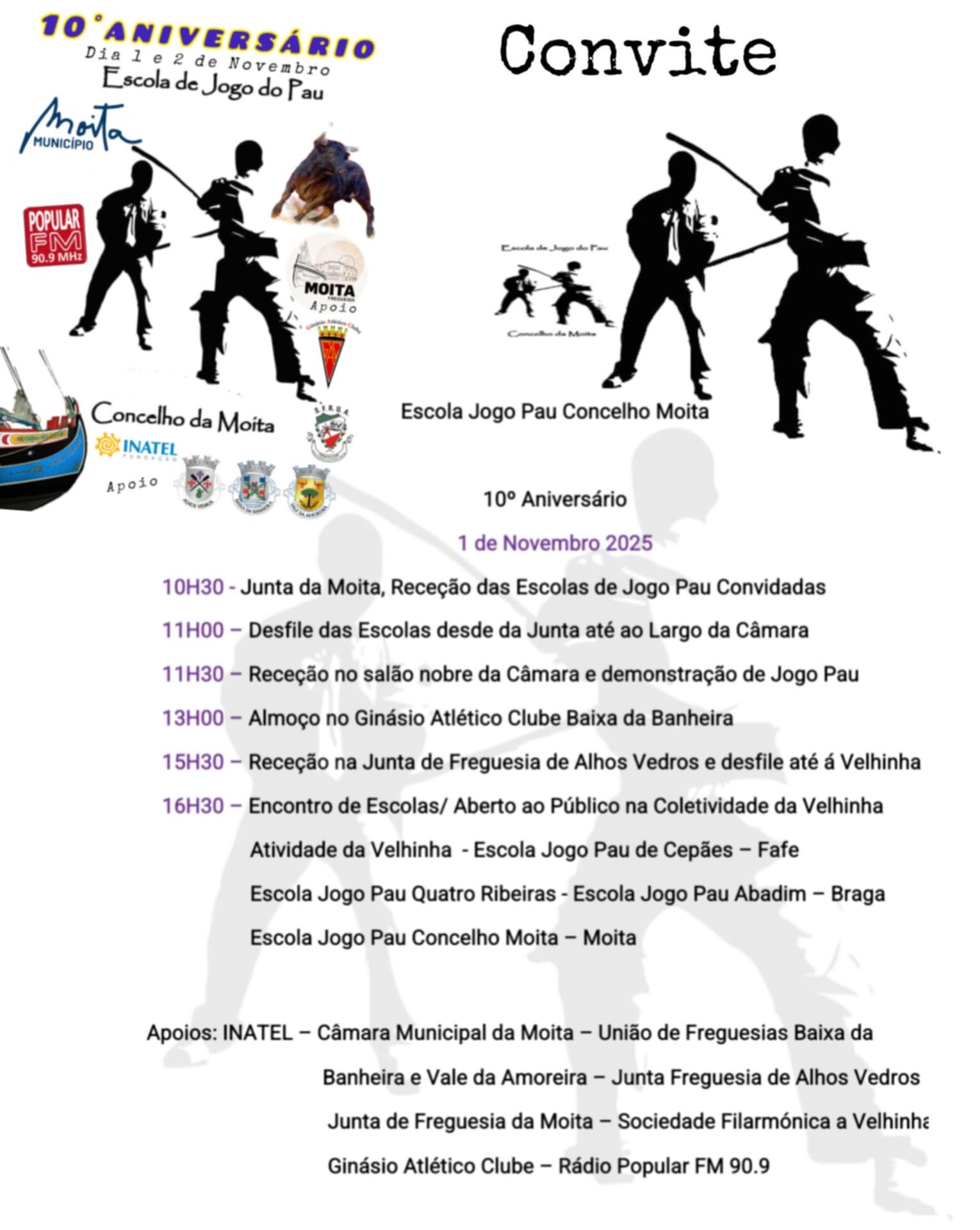 10º Aniversário da Escola do Jogo do Pau do Concelho da Moita