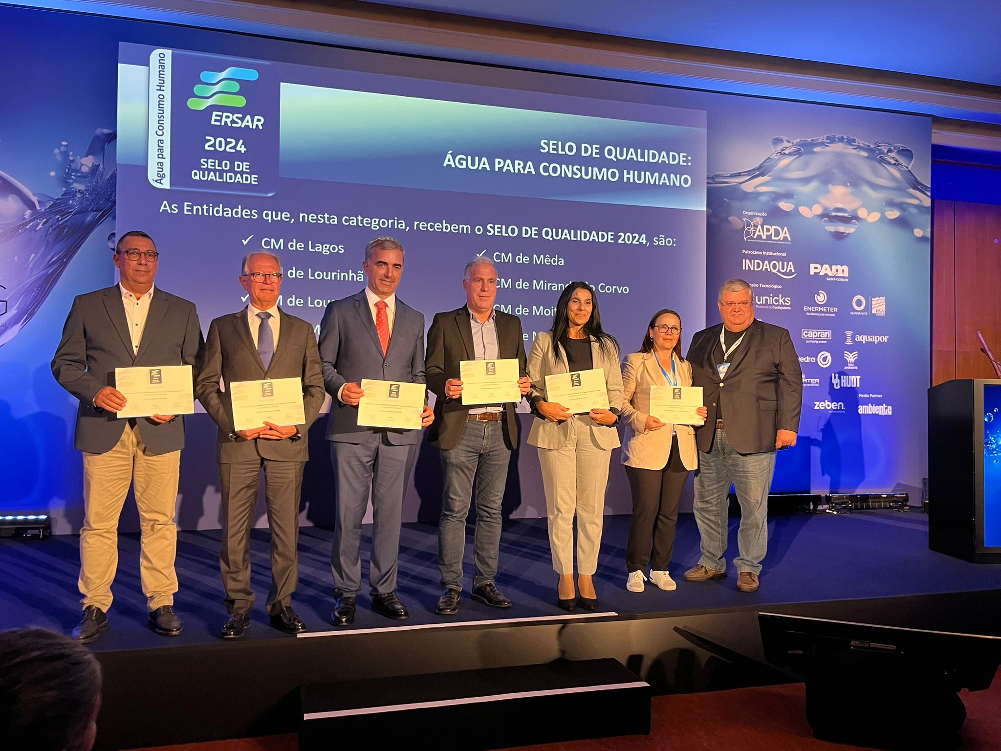 Selo de qualidade exemplar de água entregue ontem em Tomar