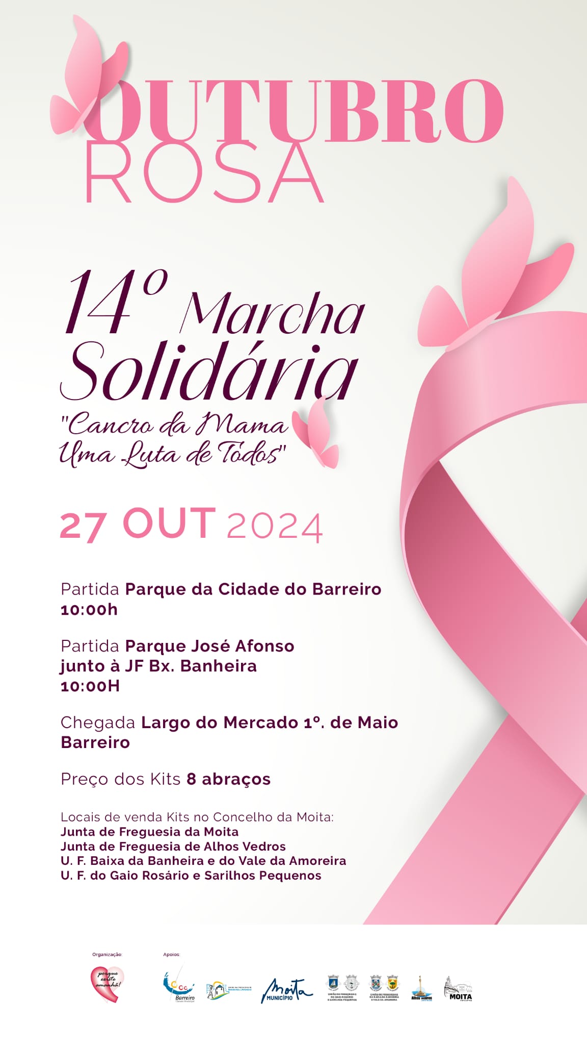 Participe na 14ª marcha solidária da luta contra o cancro da mama