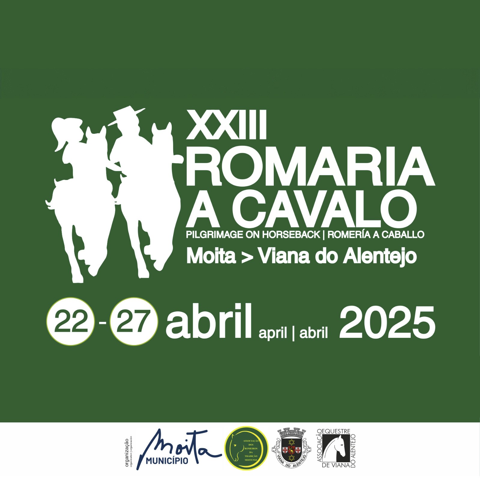 XXIII Romaria a Cavalo Moita-Viana do Alentejo já tem data marcada! 
