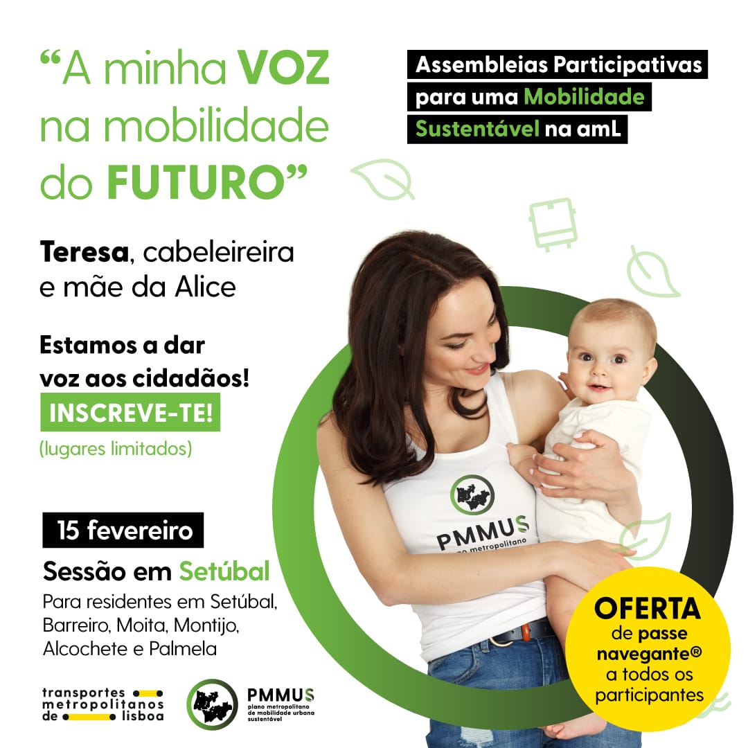 Cidadãos da AML vão poder apresentar os seus contributos para o futuro da mobilidade