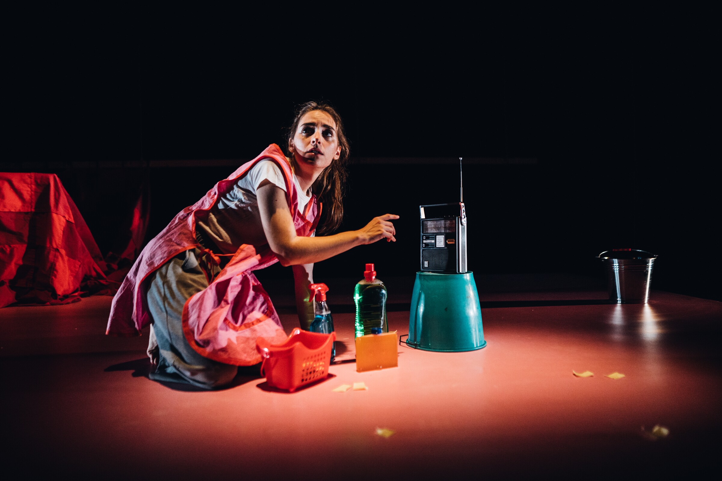 Monólogo de uma mulher chamada Maria com a sua patroa no Fórum José Manuel Figueiredo