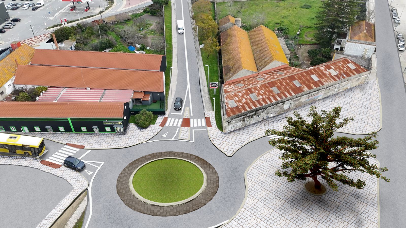 Nova rotunda na ex-EN11 vai facilitar trânsito em Alhos Vedros