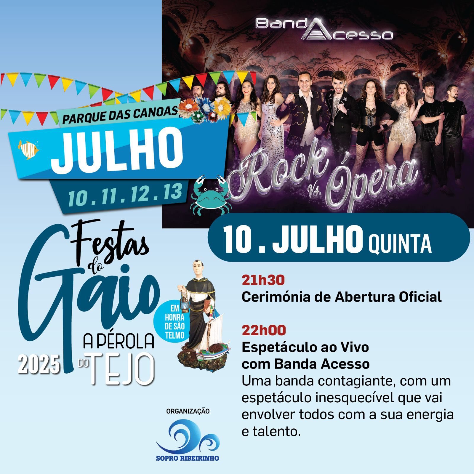Começam hoje as Festas do Gaio 2025 em honra de São Telmo!