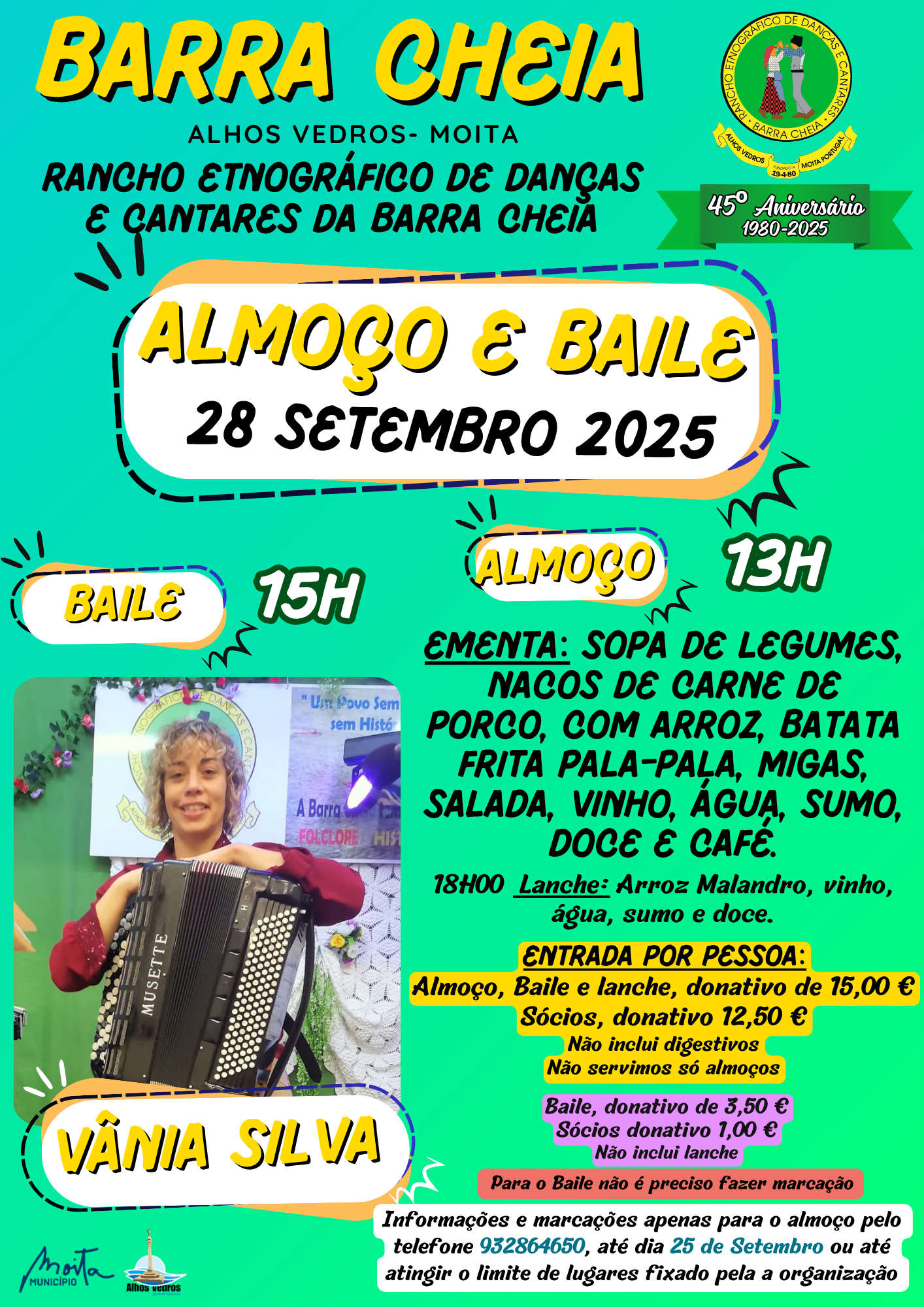 Cartaz Almo&ccedil;o e Baile 28 Setembro 2025