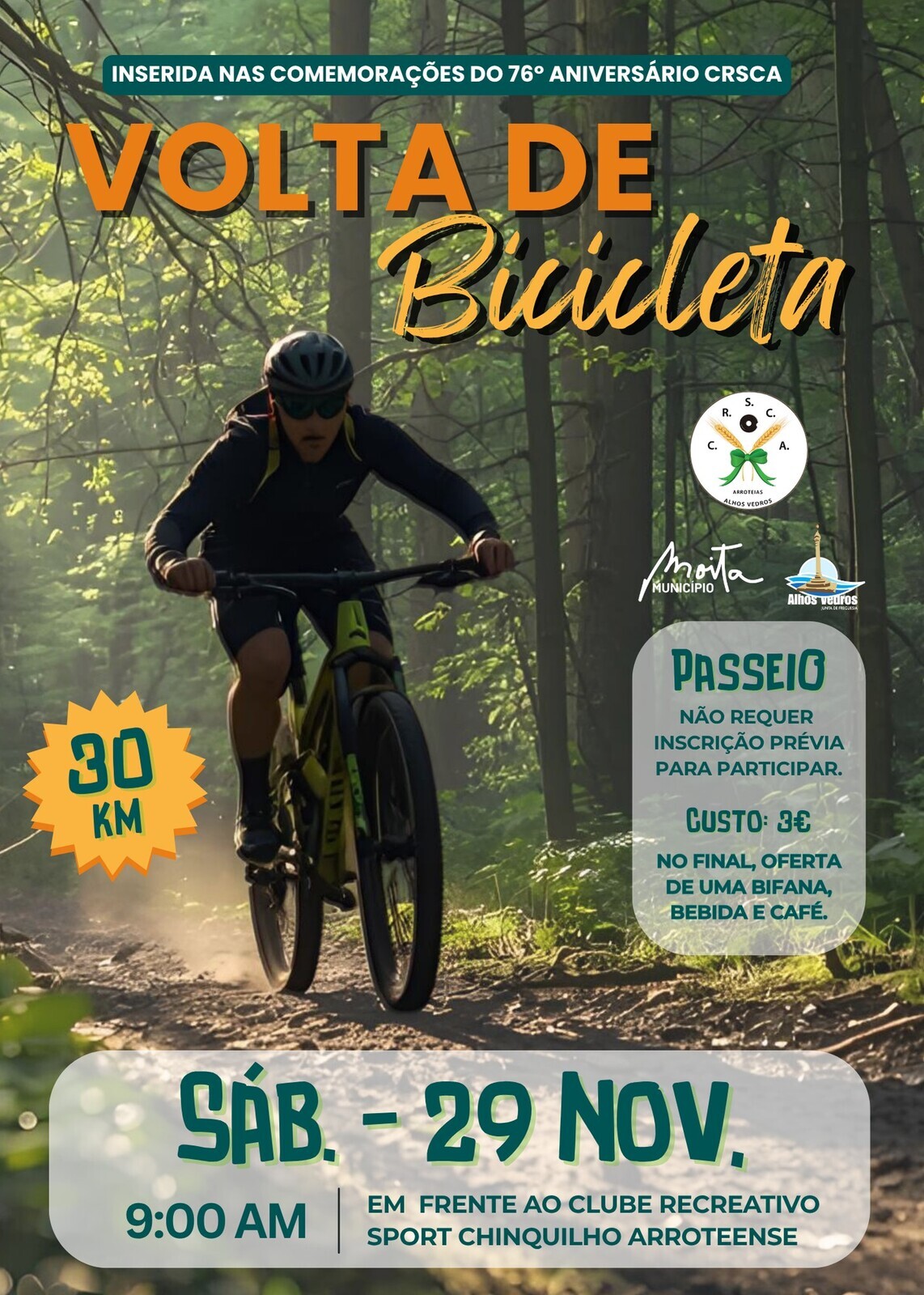 volta de bicicleta 29 nov