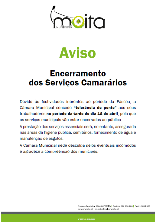 tolerancia ponto 18 abril pascoa