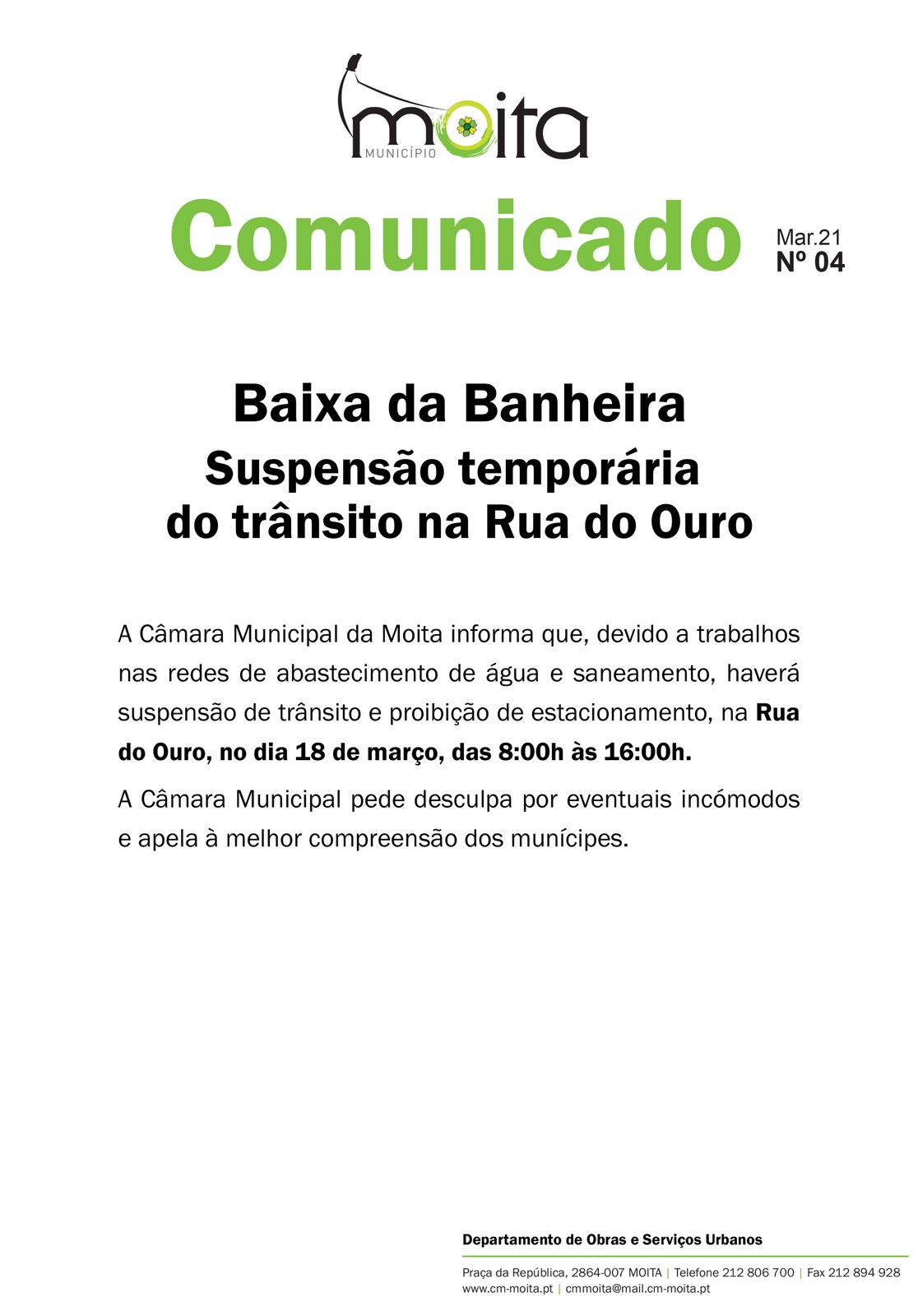 transitoBaixa da Banheira