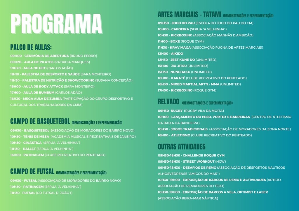 Programa Feira Desporto
