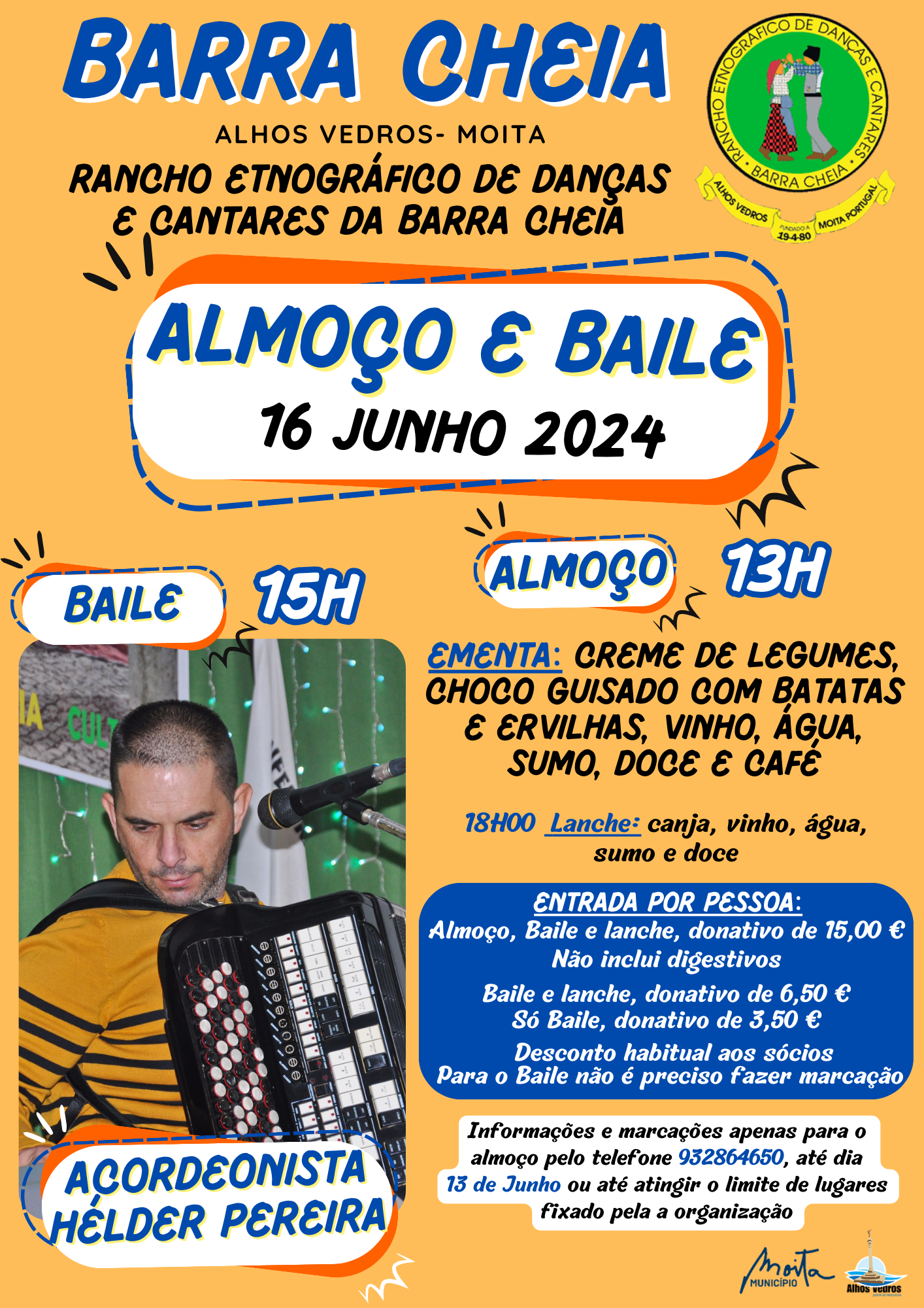 Cartaz Almo&ccedil;o e Baile 16 Junho 2024