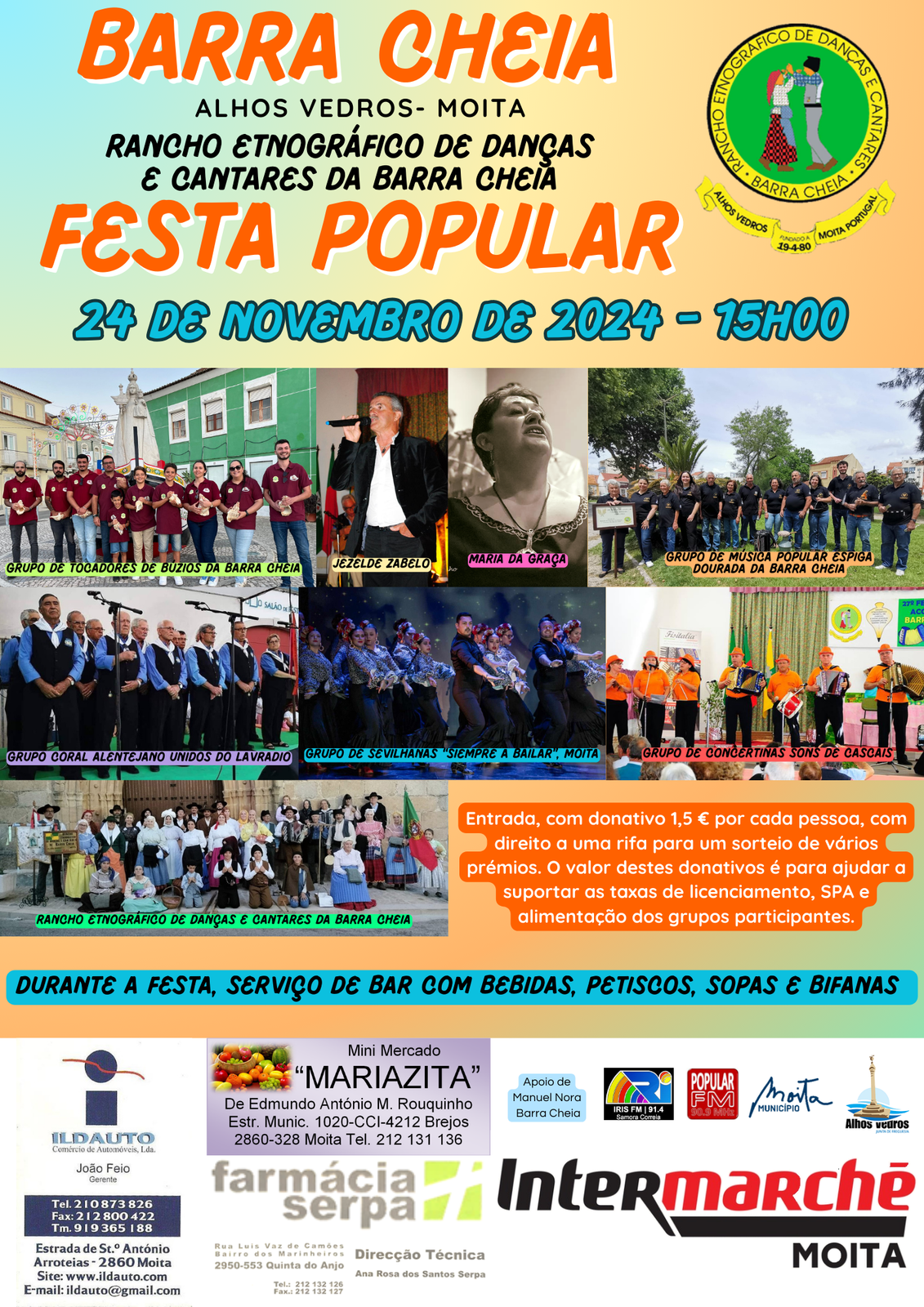 Cartaz Festa Popular, 24 de Novembro 2024